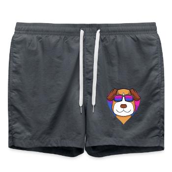 Bisexuell Jack Russell Terrier Hund Geschenk - Badeshorts - Anthrazit - Vorne - AI Model Male 185 light (185cm)