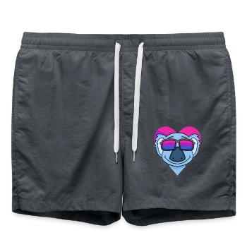 Bisexual Koala Gift - Swim Trunks - anthracite - Front - AI Model Male 185 light (185cm)