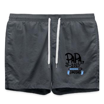 Père 2023 - Papa 2023 - Devenez papa - Short de bain - charbon - Devant - AI Model Male 185 light (185cm)