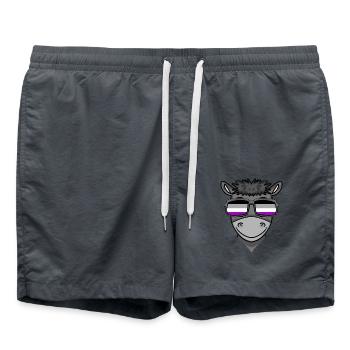 Asexual Lgbt Donkey Asexuality - Swim Trunks - anthracite - Front - AI Model Male 185 light (185cm)