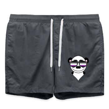 Asexuell Lgbt Panda Asexualität - Badeshorts - Anthrazit - Vorne - AI Model Male 185 light (185cm)