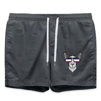 Asexuel Lgbt Oriental Shorthair Cat Asexuali - Short de bain - charbon - Devant - AI Model Male 185 light (185cm)