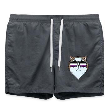 Asexual Lgbt Persian Cat Cat Asexuality - Swim Trunks - anthracite - Front - AI Model Male 185 light (185cm)