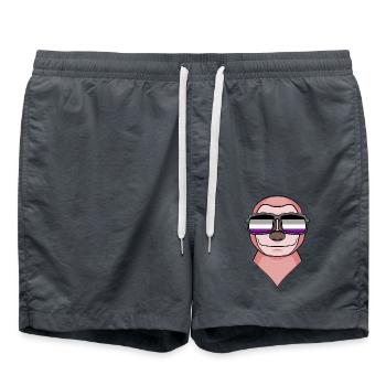 Asexuell Lgbt Faultier Asexualität - Badeshorts - Anthrazit - Vorne - AI Model Male 185 light (185cm)