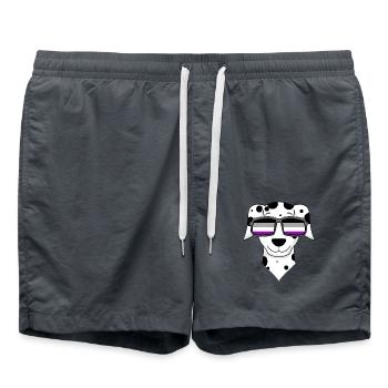 Asexuell Lgbt Dalmatiner Asexualität - Badeshorts - Anthrazit - Vorne - AI Model Male 185 light (185cm)