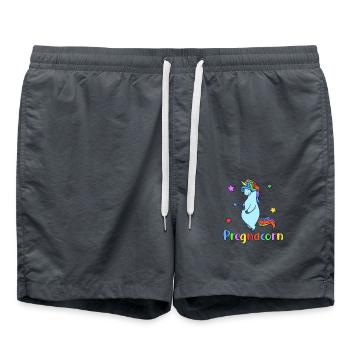 Licorne enceinte - Pregnacorn - Short de bain - charbon - Devant - AI Model Male 185 light (185cm)