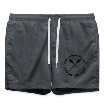 Rower funny rower saying rowing club rowing - Swim Trunks - anthracite - Front - AI Model Male 185 light (185cm)