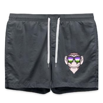 Singe Genderqueer - Short de bain - charbon - Devant - AI Model Male 185 light (185cm)
