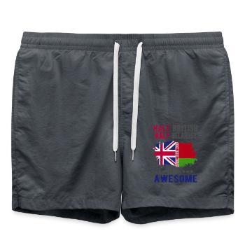 Halb Brite Halb Belarusse - Badeshorts - Anthrazit - Vorne - AI Model Male 185 light (185cm)