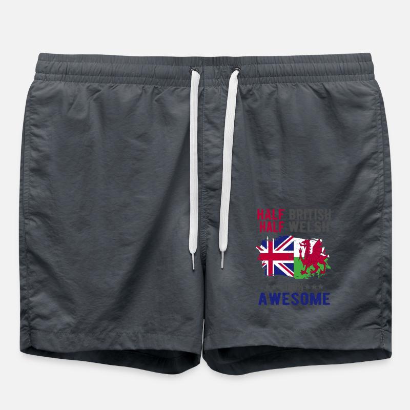 Half British Half Welsh - Swim Trunks - anthracite