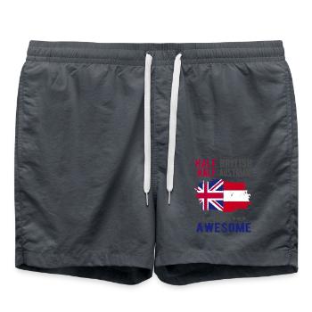 Moitié britannique moitié autrichienne - Short de bain - charbon - Devant - AI Model Male 185 light (185cm)