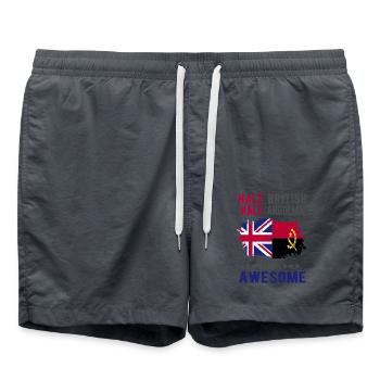 Moitié britannique moitié angolier - Short de bain - charbon - Devant - AI Model Male 185 light (185cm)