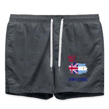 Moitié britannique moitié argentine - Short de bain - charbon - Devant - AI Model Male 185 light (185cm)