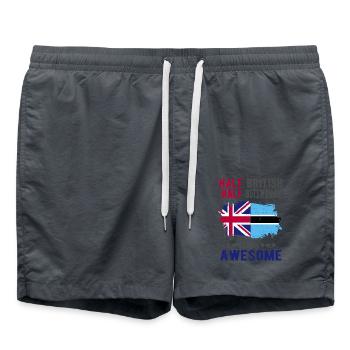 Half British Half Batswana - Swim Trunks - anthracite - Front - AI Model Male 185 light (185cm)