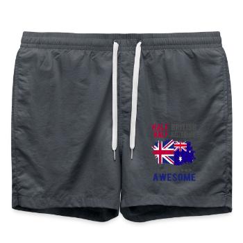 Moitié britannique moitié australien - Short de bain - charbon - Devant - AI Model Male 185 light (185cm)