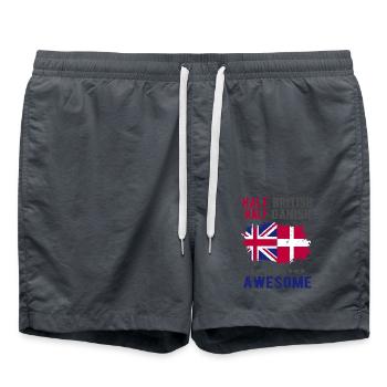 Halb Brite Halb Däne - Badeshorts - Anthrazit - Vorne - AI Model Male 185 light (185cm)