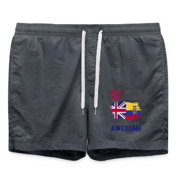 Halb Brite Halb Ecuadorianer - Badeshorts - Anthrazit - Vorne - AI Model Male 185 light (185cm)