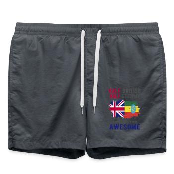 Moitié britannique moitié éthiopien - Short de bain - charbon - Devant - AI Model Male 185 light (185cm)