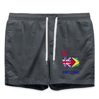 Moitié britannique moitié guyanais - Short de bain - charbon - Devant - AI Model Male 185 light (185cm)