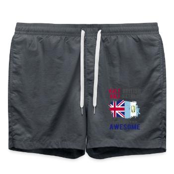 Half British Half Guatemalan - Swim Trunks - anthracite - Front - AI Model Male 185 light (185cm)