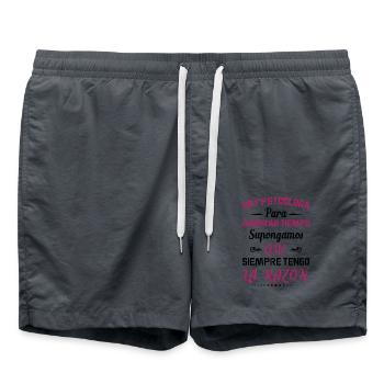 Je Suis Psychologue - Short de bain - charbon - Devant - AI Model Male 185 light (185cm)