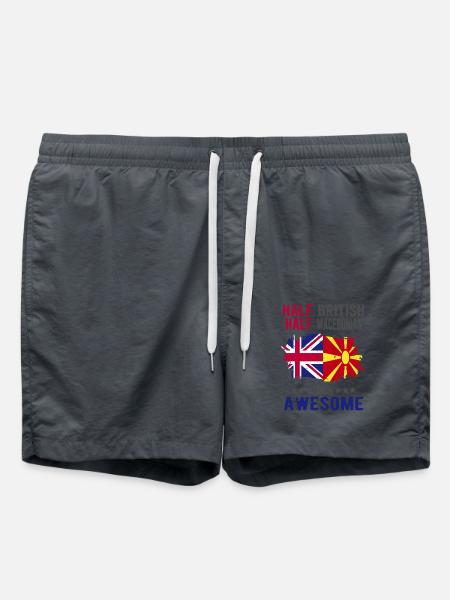 Half British Half Macedonian - Swim Trunks - anthracite