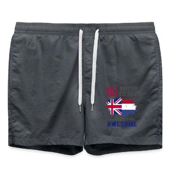 Moitié britannique moitié néerlandais - Short de bain - charbon - Devant - AI Model Male 185 light (185cm)