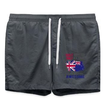 Moitié britannique moitié néo-zélandais - Short de bain - charbon - Devant - AI Model Male 185 light (185cm)