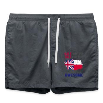 Halb Brite Halb Singapurer - Badeshorts - Anthrazit - Vorne - AI Model Male 185 light (185cm)