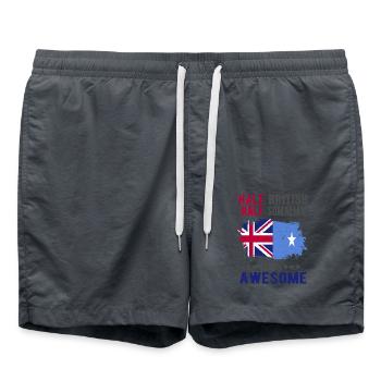 Halb Brite Halb Somalier - Badeshorts - Anthrazit - Vorne - AI Model Male 185 light (185cm)