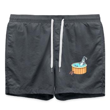 Lapin dans le bain à remous - Short de bain - charbon - Devant - AI Model Male 185 light (185cm)