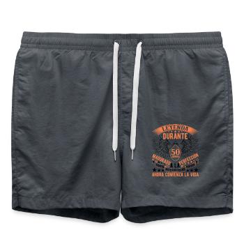 Cadeau Pour Le 50e Anniversaire - Short de bain - charbon - Devant - AI Model Male 185 light (185cm)