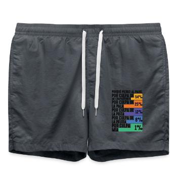 Padel Fun Player Pourquoi Je Perds Au Padel - Short de bain - charbon - Devant - AI Model Male 185 light (185cm)