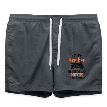 Je Suis Un Mec Simple J'aime La Moto Et L'apéro - Short de bain - charbon - Devant - AI Model Male 185 light (185cm)