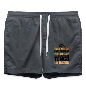 Je Suis Un Ingénieur J'ai Toujours Raison - Short de bain - charbon - Devant - AI Model Male 185 light (185cm)