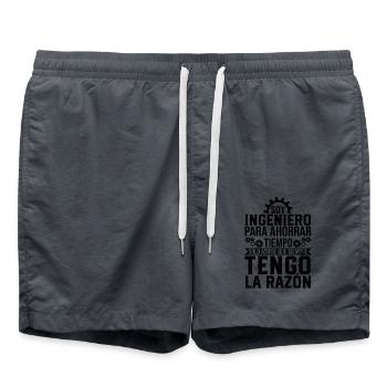 Je Suis Un Ingénieur J'ai Toujours Raison - Short de bain - charbon - Devant - AI Model Male 185 light (185cm)