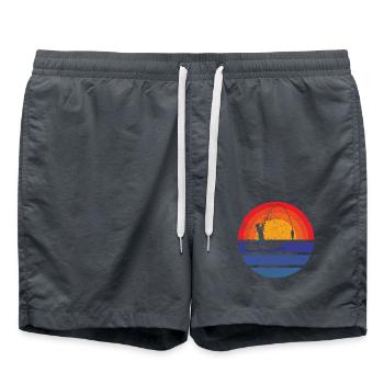 Fishing Angler Fishing Hook Fishing Fishing Fishing - Swim Trunks - anthracite - Front - AI Model Male 185 light (185cm)