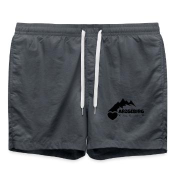 Arzgebirg mei Haamit is schien - Badeshorts - Anthrazit - Vorne - AI Model Male 185 light (185cm)