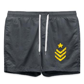Médaille de l’armée du fromage - Short de bain - charbon - Devant - AI Model Male 185 light (185cm)