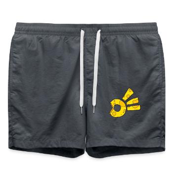 Symbole de la comète du fromage - Short de bain - charbon - Devant - AI Model Male 185 light (185cm)