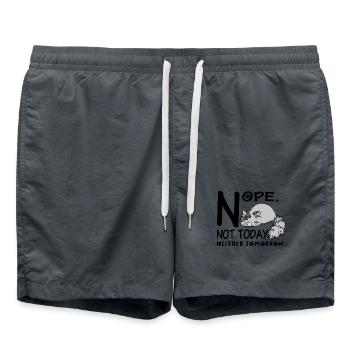 Lazy cat not today and tomorrow also non-putty - Swim Trunks - anthracite - Front - AI Model Male 185 light (185cm)