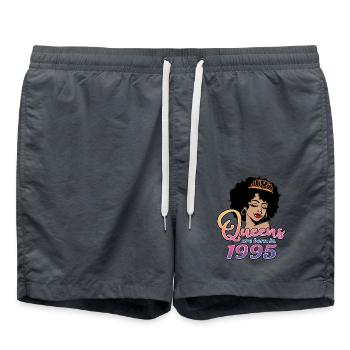 Queens Are Born In 1995 - 27th Birthday For Women - Swim Trunks - anthracite - Front - AI Model Male 185 light (185cm)