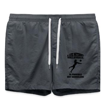 Volleyball de plage Volleyball Cadeau Volleyball - Short de bain - charbon - Devant - AI Model Male 185 light (185cm)