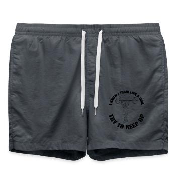 Fitness Strength Training Athlète Bodybuilder - Short de bain - charbon - Devant - AI Model Male 185 light (185cm)