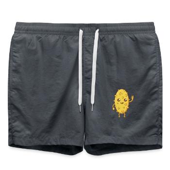 Kawaii Comic Kiwano - Short de bain - charbon - Devant - AI Model Male 185 light (185cm)