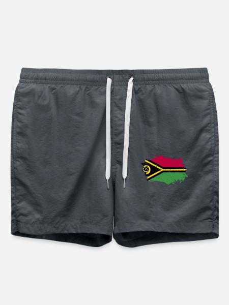 Vanuatu Drapeau Grunge Vanuatu Drapeau - Short de bain - charbon