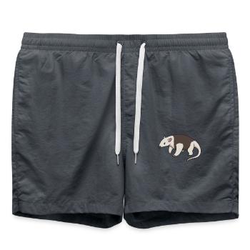 Kawaii Tamandua - Swim Trunks - anthracite - Front - AI Model Male 185 light (185cm)