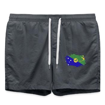 Drapeau de l’île Christmas - Short de bain - charbon - Devant - AI Model Male 185 light (185cm)