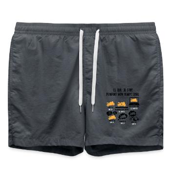 Ce que je fais pendant mon temps libre moto - Short de bain - charbon - Devant - AI Model Male 185 light (185cm)