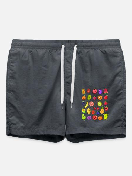 Comic Kawaii Fruits - Swim Trunks - anthracite